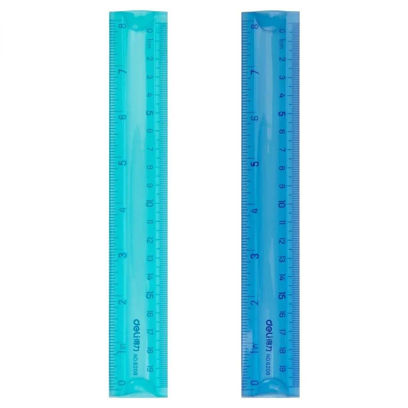 Random 1 Pc 20 cm/8 Inch Flexibale Rulers Soft Plastic, Inches And Metric For School And Office