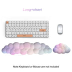 Cloud Keyboard Wrist Rest Mouse Pad Wrist Support Keyboard Set with Ergonomic Memory Foam Anti-Slip Base for Home Office Laptop