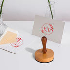 Personalized Wedding Stamp Wood Block Rubber Stamps Small Business Company Branding Stamp Custom Packaging Seal