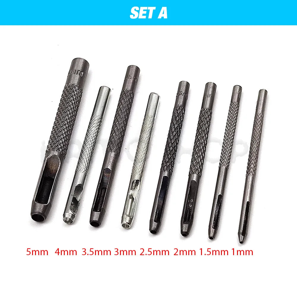 1.0mm-25mm All Size Pick Leather Tools Leather Punch Hollow Puncher Leathercraft Hole Punch Craft DIY For Clothing Belt Canvas