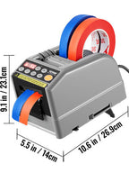 SucceBuy ZCUT-9 Automatic Tape Cutting Machine Paper Slitting Dispenser 6-60mm Adhesive Electric Tape Cutter for Product Package