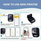 Mini Portable Thermal Printer 12-57mm Self-adhesive Label Printer Inkless Bluetooth Sticker Printing Machine like B21 Printer