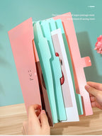 A4 Organ Folder 5 Layers Macaron Colors File Manager Storage Simple Folder for Student School and Office Stationery Supplies