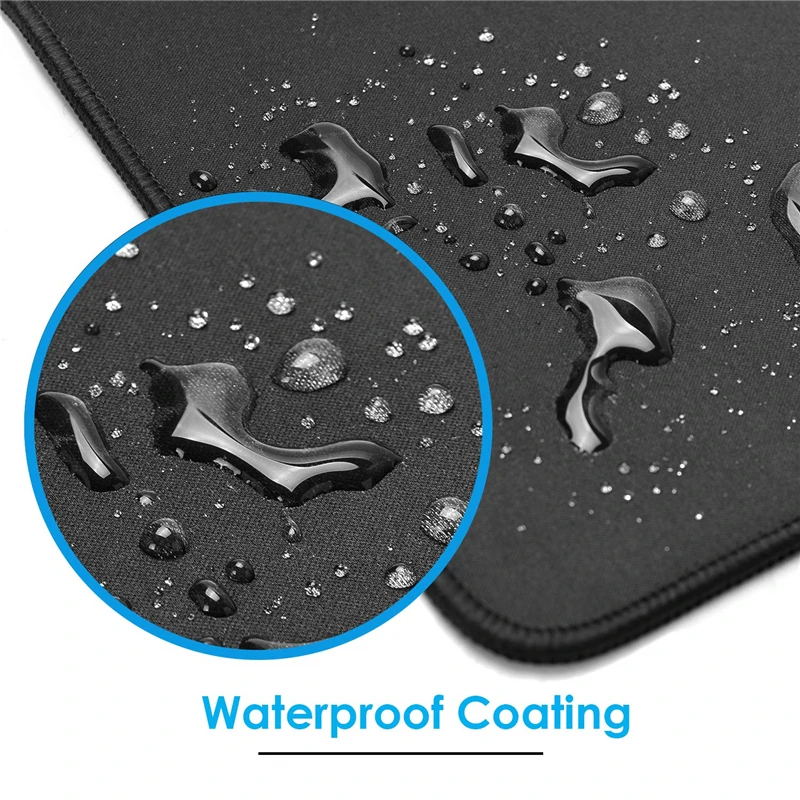 All Black Mouse Game Pad, Size 25x21cm, Non Sliding Rubber Mouse Base Pad, Textured Premium Mouse Pad