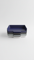 Desk tray stackable matte finish