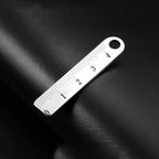 High Quality Portable Stainless Steel Mini Ruler Anti Lost Small Size Metal Ruler Keychain Mini Straight Ruler School Supplies