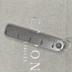 High Quality Portable Stainless Steel Mini Ruler Anti Lost Small Size Metal Ruler Keychain Mini Straight Ruler School Supplies