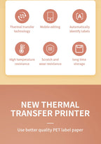 Wireless portable printer color label printer NIIMBOT B18 thermal transfer technology ribbon printing multi-color printing