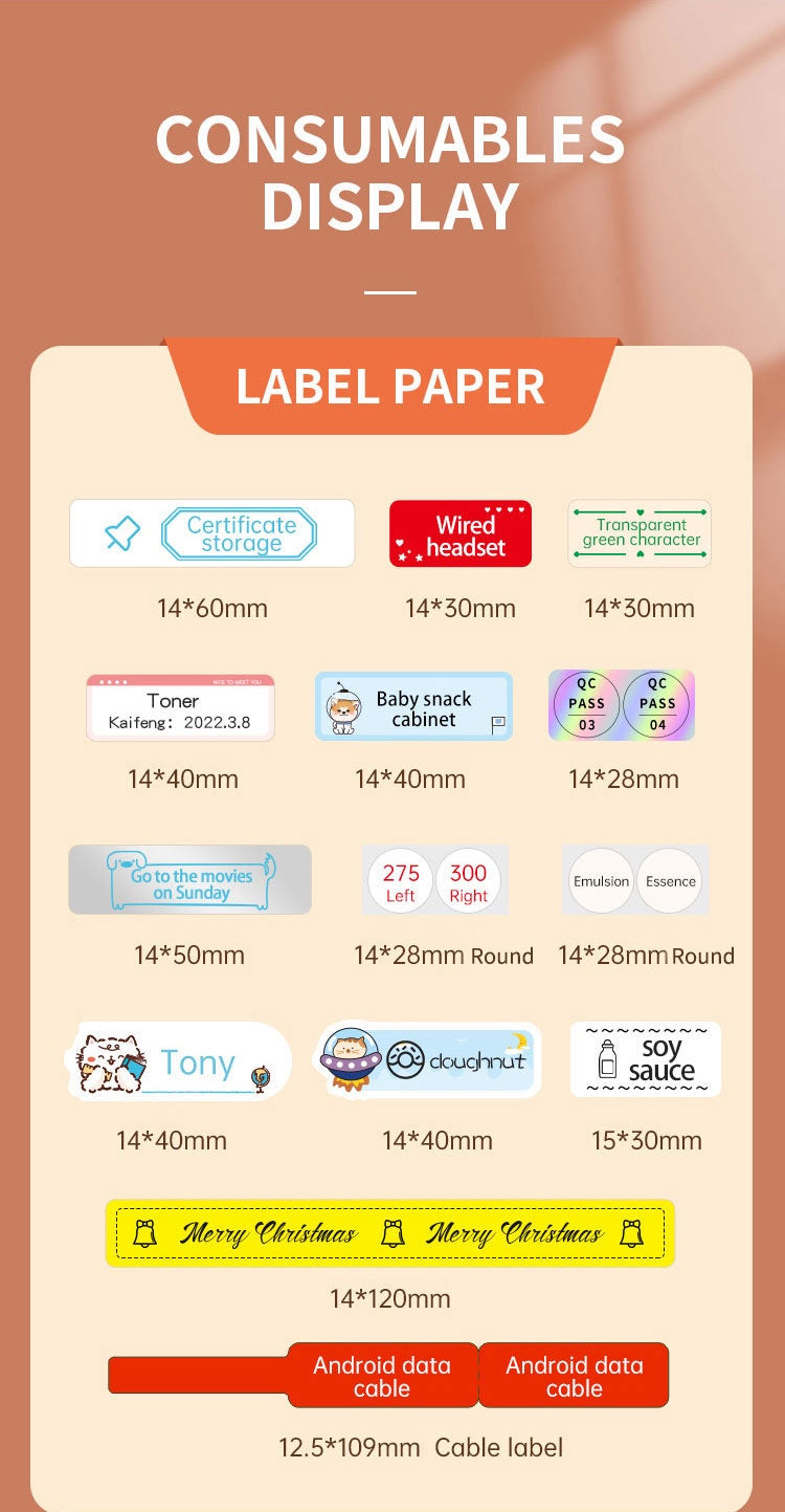 NIIMBOT B18 Color Label Printer, Wireless Bluetooth Connection, Portable,Mobile Editing,Support Color Printing Rechargeable