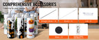 SucceBuy 8/12/14/16/24/50PC Straight Sublimation Tumblers Blank Tumbler Bulk Stainless Steel Double Tumbler Cups Heat Transfer