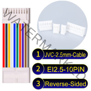 JVC 2.5mm 10-Pin Reverse-Side-Head 22AWG PVC Cable