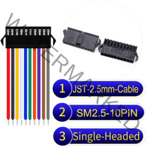 JST 2.5mm SM2.54 10Pin Single-Headed Cable