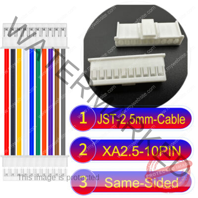 JST 2.5mm XA 10Pin Same-Side-Head Cable