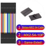 Molex 2.54mm MX2.54 10Pin Same-Side-Head Cable