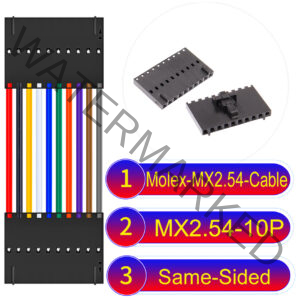 Molex 2.54mm MX2.54 10Pin Same-Side-Head Cable