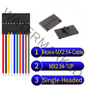 Molex 2.54mm MX2.54 10Pin Single-Headed Cable