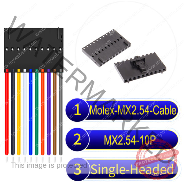 Molex 2.54mm MX2.54 10Pin Single-Headed Cable