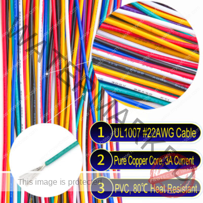 UL1007 #22AWG pure copper cable