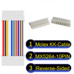 Molex KK 2.54mm MX5264 10Pin Reverse-Side-Head Cable