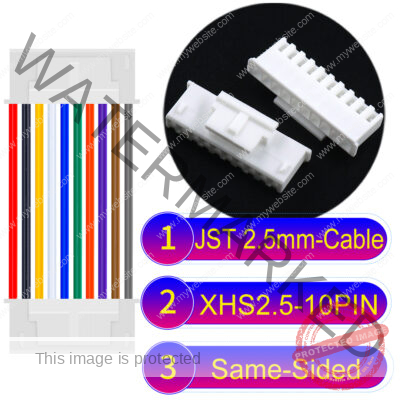 JST XHS2.5 with Belt Lock 10Pin Same-Side-Head Cable