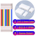 JVC 2.5mm 11-Pin Same-Side-Head 22AWG PVC Cable