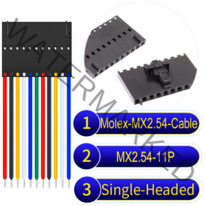 Molex 2.54mm MX2.54 11Pin Single-Headed Cable