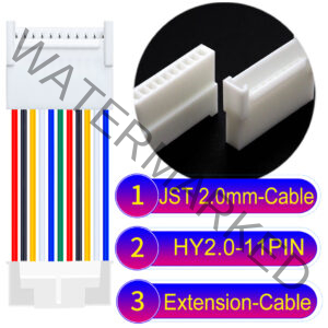 JST HY2.0mm 11-Pin Extension Cable 22AWG PVC Cable