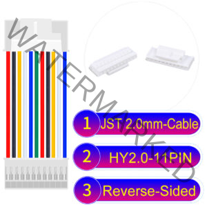 JST HY2.0mm 11-Pin Reverse-Side-Head 22AWG PVC Cable