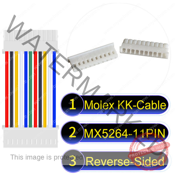 Molex KK 2.54mm MX5264 11Pin Reverse-Side-Head Cable