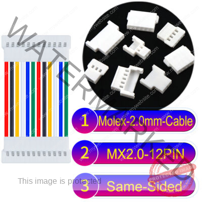 Molex MX2.0mm 12-Pin Male Same-Side-Head Cable