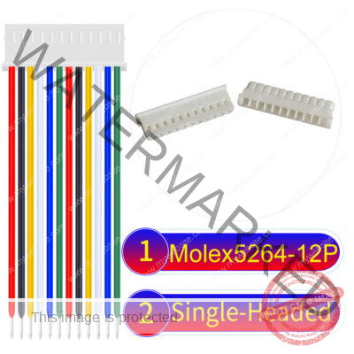 Molex KK 2.54mm MX5264 12Pin Single-Headed Cable