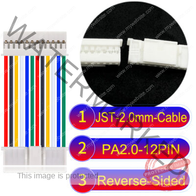 JST PA2.0 12Pin Reverse-Side-Head Cable