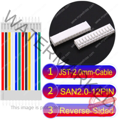 JST 2.0mm SAN2.0 12Pin Reverse-Side-Head Cable