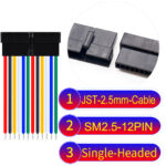 JST 2.5mm SM2.54 12Pin Female Single-Headed Cable