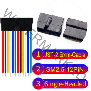 JST 2.5mm SM2.54 12Pin Female Single-Headed Cable