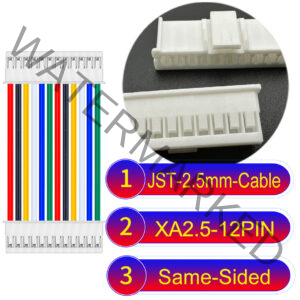 JST 2.5mm XA 12Pin Same-Side-Head Cable