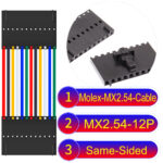 Molex 2.54mm MX2.54 12Pin Same-Side-Head Cable