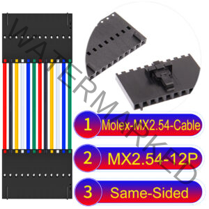 Molex 2.54mm MX2.54 12Pin Same-Side-Head Cable