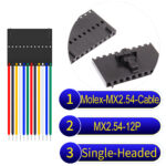 Molex 2.54mm MX2.54 12Pin Single-Headed Cable