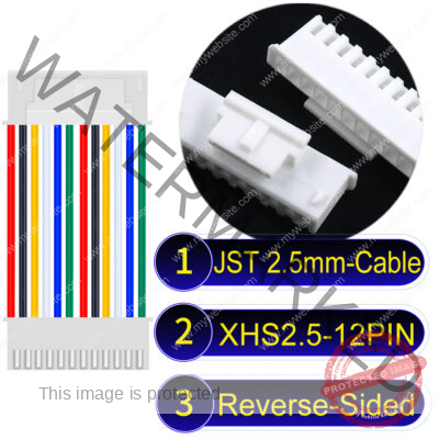 JST XHS2.5 with Belt Lock 12Pin Reverse-Side-Head Cable