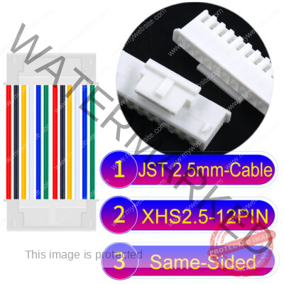 JST XHS2.5 with Belt Lock 12Pin Same-Side-Head Cable