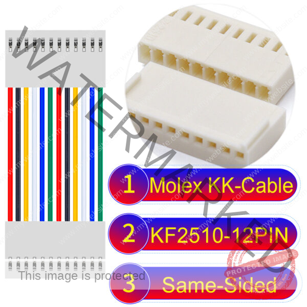 Molex KK-Cable KF2510 12-Pin Same-Side-Head PVC Cable