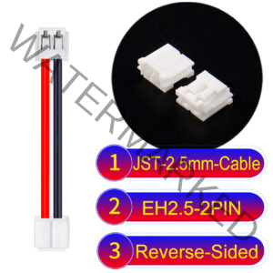 JST EH2.5 2-Pin Reverse-Side-Head 2.5mm PVC Cable