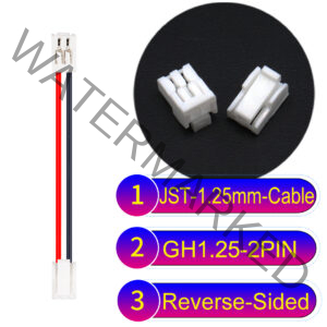 JST GH1.25mm 2-Pin Reverse-Side-Head 28AWG PVC Cable