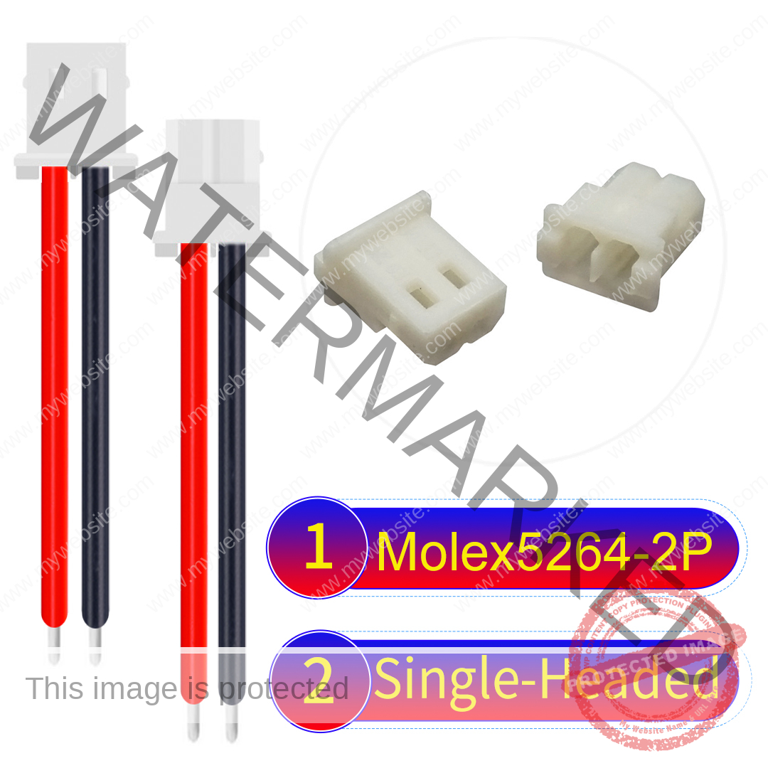 Molex KK 2.54mm MX5264 2Pin Single-Headed Cable