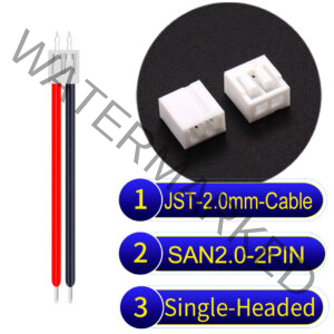 JST 2.0mm SAN2.0 2Pin Single-Headed Cable