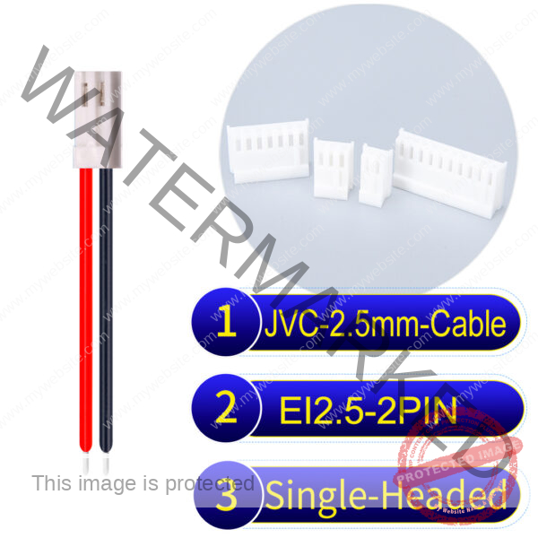 JVC 2.5mm 2-Pin Single-Headed 22AWG PVC Cable