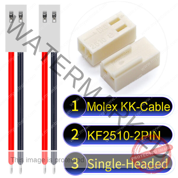 Molex KK-Cable KF2510 2-Pin Single-Headed PVC Cable