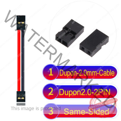 Dupont 2.0mm 2Pin Same-Side-Head Cable