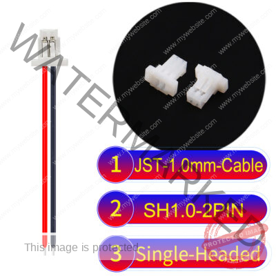 JST SH1.0 2Pin Single-Headed Cable